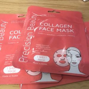 Precision Beauty skin care solutions. Collagen face mask. 3 sheets or packs